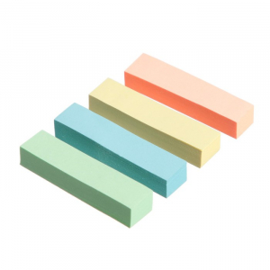 Блок - закладка с липким краем, 12?50 мм, бумажные, 4 цвета по 80 листов, пастель