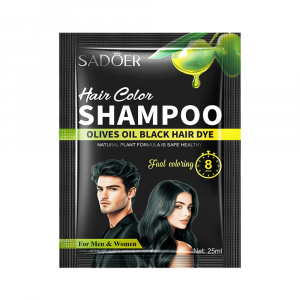 Шампунь-краска для волос с оливковым маслом (цвет черный) 1 ШТ