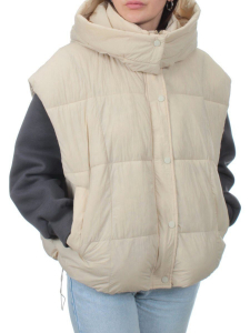 24001 BEIGE Жилет утепленный женский (100 гр. холоффайбер)