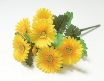 Искусственные цветы, Ветка в букете гербера 7 голов (1010237)
