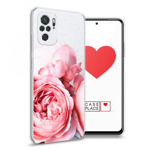Силиконовый чехол «Пионы на белом» на Xiaomi Poco M5s