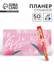 Подарочный набор, планер, ручка пластик «С 8 марта»