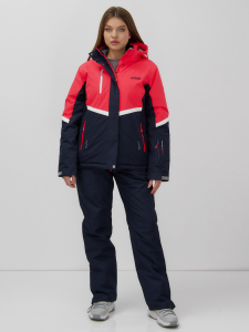 Горнолыжный костюм женский зимний УЦЕНКА малинового цвета 02807M