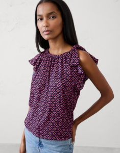 Georgette Tied-Shoulder Top