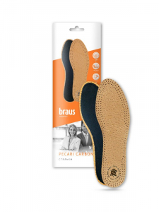 BRAUS Стельки Pekari  Carbon(овечья кожа+ латекс с активированным углем)БЕЖЕВЫЕ  р.41-42