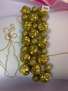 Гирлянда из новогодних шаров (на леске) (3619)