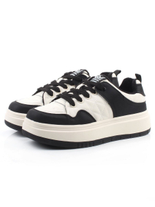 04-PDH336-2 BLACK Кроссовки демисезонные женские (натуральная кожа, нубук)