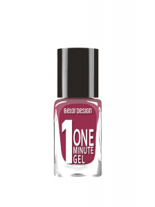Лак для ногтей One minute gel BelorDesign коричневый 218 красный