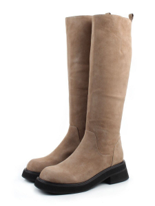 02-E37B-70HL BEIGE Сапоги демисезонные женские (натуральная замша)