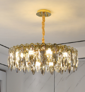 299-264 Люстра диам 100 см, выс. 20 см(х1)Кристаллы, нержавеющая сталь