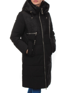 C1071 BLACK Пальто зимнее женское (200 гр. холлофайбер)