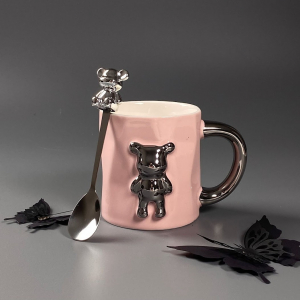 315-069 Кружка 350мл с ложкой в под.уп.(х36)Фарфор