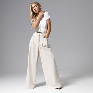 Брюки льняные, Красота в движении (beige)