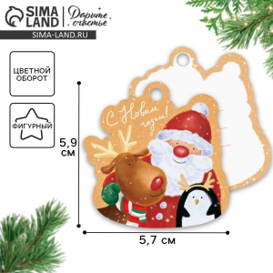 Шильдик новогодний на подарок «Друзья», 5.5?5.5 см