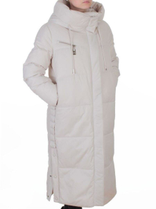 8310 LT. BEIGE Пальто зимнее женское (200 гр. холлофайбер)