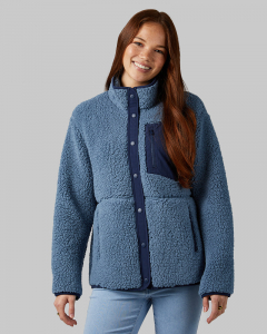 WOMEN'S COZY SHERPA SNAP JACKET