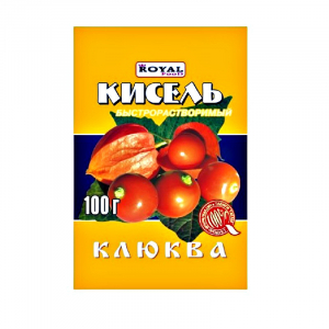 Быстрорастворимый кисель клюква 100гр*80