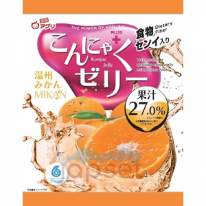 Yukiguni Aguri Желе порционное Конняку со вкусом мандарина, 6х16гр, 96 гр