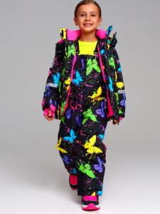 Комплект зимний для девочки: куртка, комбинезон