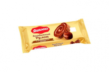 «Яшкино», рулет бисквитный с шоколадным вкусом, 200 г