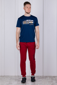 брюки спортивные 
3.MM114B-бордовый