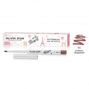 Карандаш для губ  A la French Alvin D`or коричневый тон 01 водостойкий