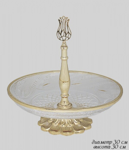 581-007 Фруктовница на ножке 30см ИМПЕРИЯ в под.уп.(х6)Стекло