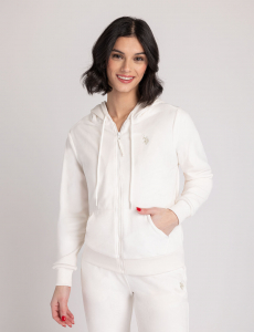 VELOUR ZIP UP HOODIE