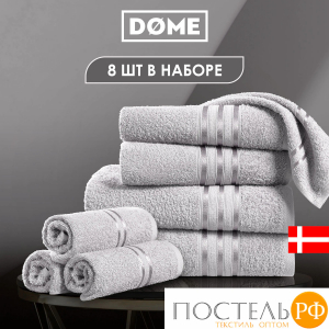 ГАРМОНИКА сер К-т Полотенец 30х50-4/50х80-2/70х130-2, 8 пр., 100% хл, 440 гр/м2