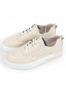 05-PDD188-1 BEIGE Кроссовки женские (натуральная кожа)