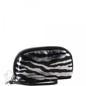Косметичка 7100-21 zebra black silver Safenta