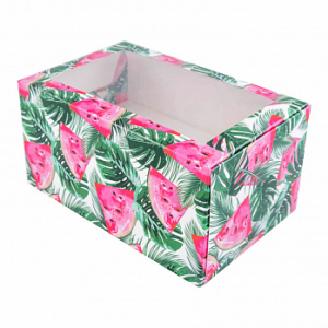 Коробка для 2 капкейков с окном 