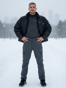 Брюки спортивные софтшелл MTFORCE мужские темно-серого цвета 2403TC