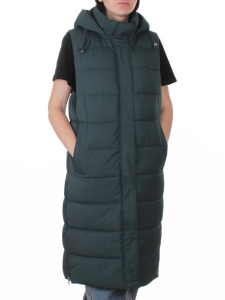 817 DK. GREEN Жилет утепленный зимний женский (150 гр. холлофайбер)