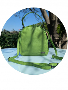 Итальянская сумка - рюкзак из натуральной кожи от AB Zapatos mochila NAPA pistacho АКЦИЯ