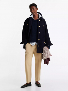 Double-Knit Slim Straight-Leg Pant