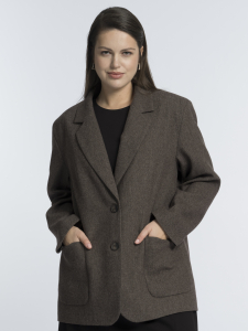 Пиджак из плотной шерстяной ткани