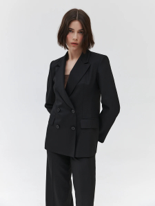 Двубортный удлиненный жакет