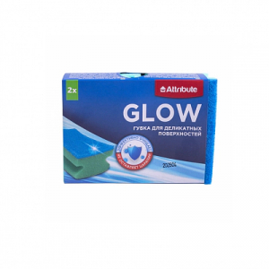 Губка GLOW для деликатных поверхностей 2шт