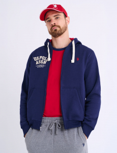 WORDMARK APPLIQUE FULL ZIP FLEECE HOODIE