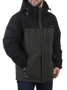 D6594 DK. GREEN/BLACK Куртка мужская зимняя (200 гр. холлофайбер)