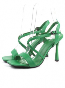 08-M89F-226LU GREEN Босоножки женские (натуральная кожа) размер 39 идет на 38 российский