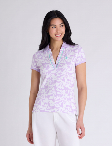 SOFT TROPICAL PRINT SLIM FIT POLO SHIRT