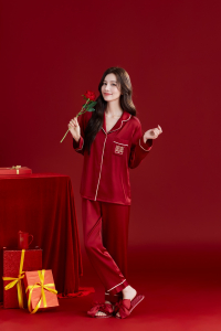 Пижама красная женская