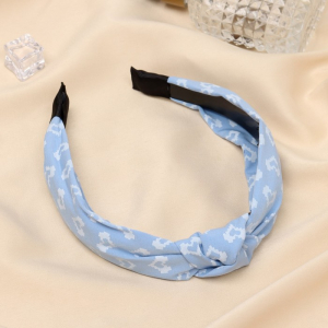 Ободок для волос «Джонс», сердца, 2.5 см, голубой