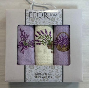Набор кухонных салфеток EFOR (3шт) (40*60) ЛАВАНДА
