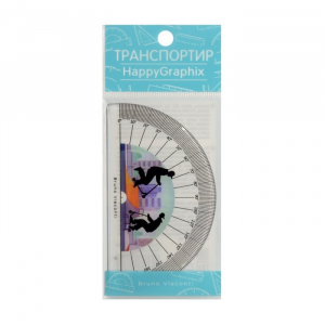 Транспортир 180° HappyGraphix 