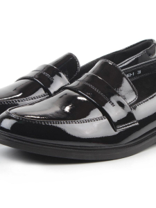 03-DCO163-1 BLACK Лоферы женские (натуральная кожа)