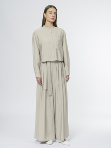 Укороченная блуза с длинным рукавом