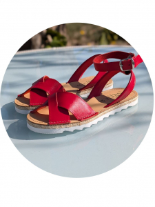 Босоножки от испанского производителья Ab.Zapatos Cruz-Yute rojo АКЦИЯ